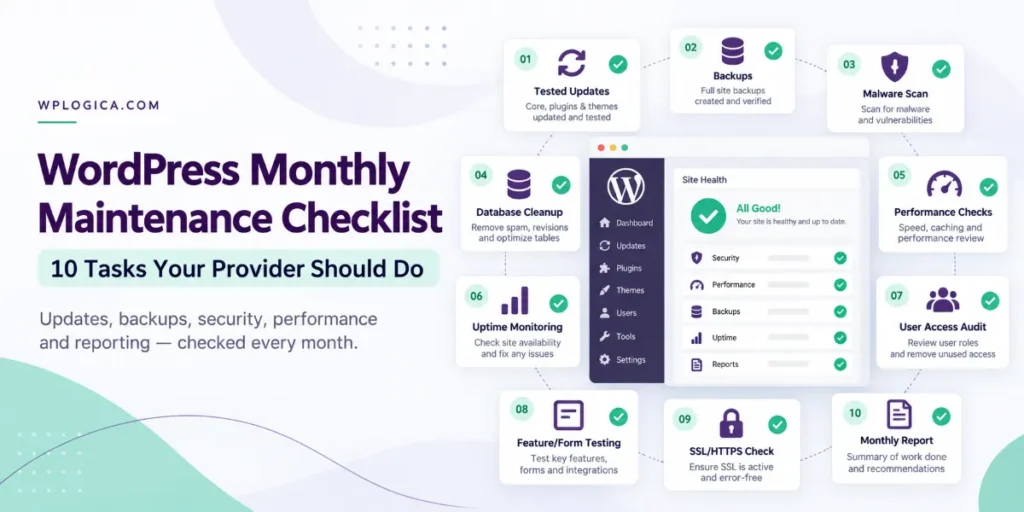 WordPress Monthly Maintenance Checklist